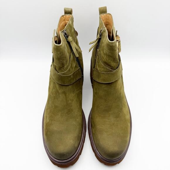 Sofft Womens Jenine Boots Size US 11 EU 43 Green Leather Block Heel Ankle NIB - Picture 6 of 14